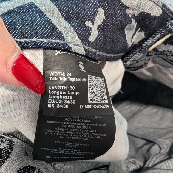 G Star raw slim tapered graffiti jeans - Picture 8 of 9